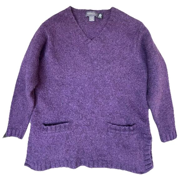 Vintage Designs & Co Lane Bryant Sweater Womens Size 14/16 Purple 100% Wool Mark - Picture 1 of 8